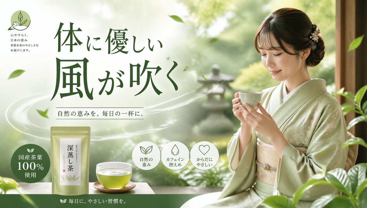 Tea Brand Product Advertisement Mockup 的 GPT Image 2 提示词示例图：A promotional prompt designed for GPT Image 2 to create a branded beverage advertisement featuring a model, with...