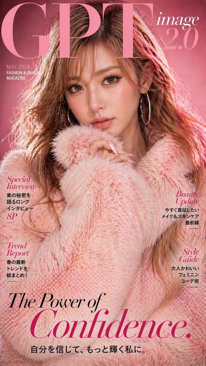 Pink Fashion Magazine Cover Qwen Image prompt example: This prompt generates a polished pink-toned fashion magazine cover with a cozy glamorous model and editorial typography,...