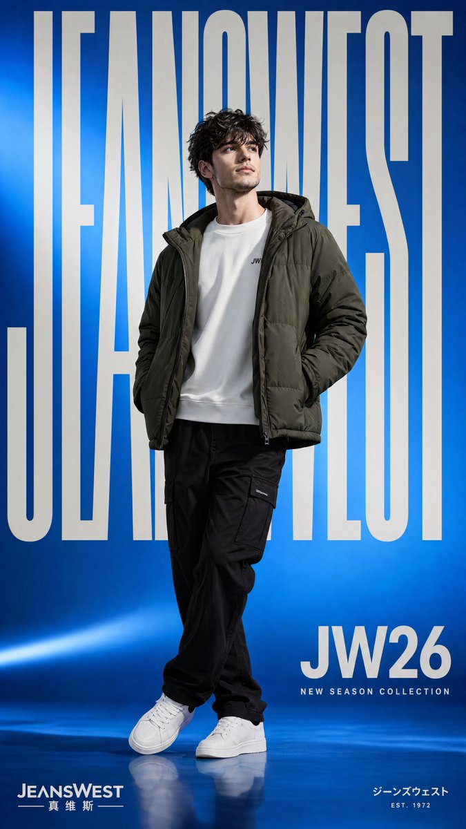Streetwear Fashion Campaign Poster のQwen Imageプロンプト例: A comprehensive prompt for creating a premium Asian-inspired streetwear campaign poster with specific instructions for model...