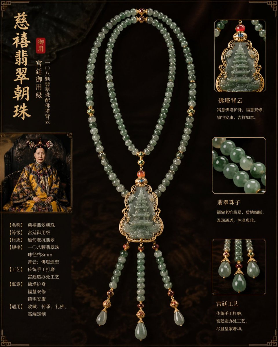 Imperial jewelry design prompt のQwen Imageプロンプト例: A design-focused prompt for creating high-end imperial jewelry with specific counts and materials.