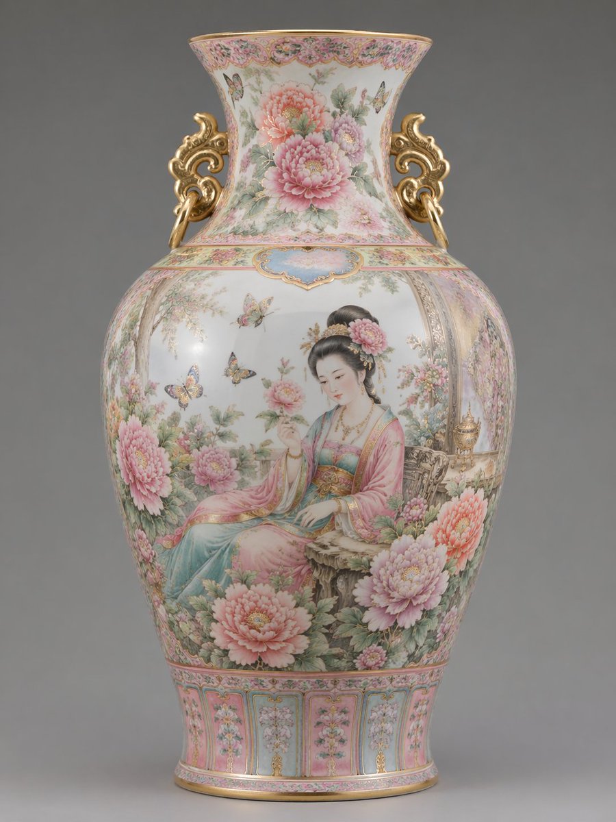 Traditional Chinese Art and Porcelain Vases のQwen Imageプロンプト例 バリエーション 2: Detailed prompts for generating high-quality traditional Chinese cultural products including silk scarves...