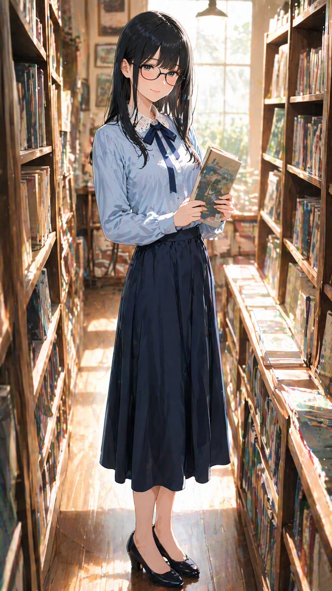Portrait of a Gentle Woman with Glasses GPT Image 2 prompt example variation 2: A descriptive prompt for generating a soft, photobook-style portrait of a gentle woman wearing...