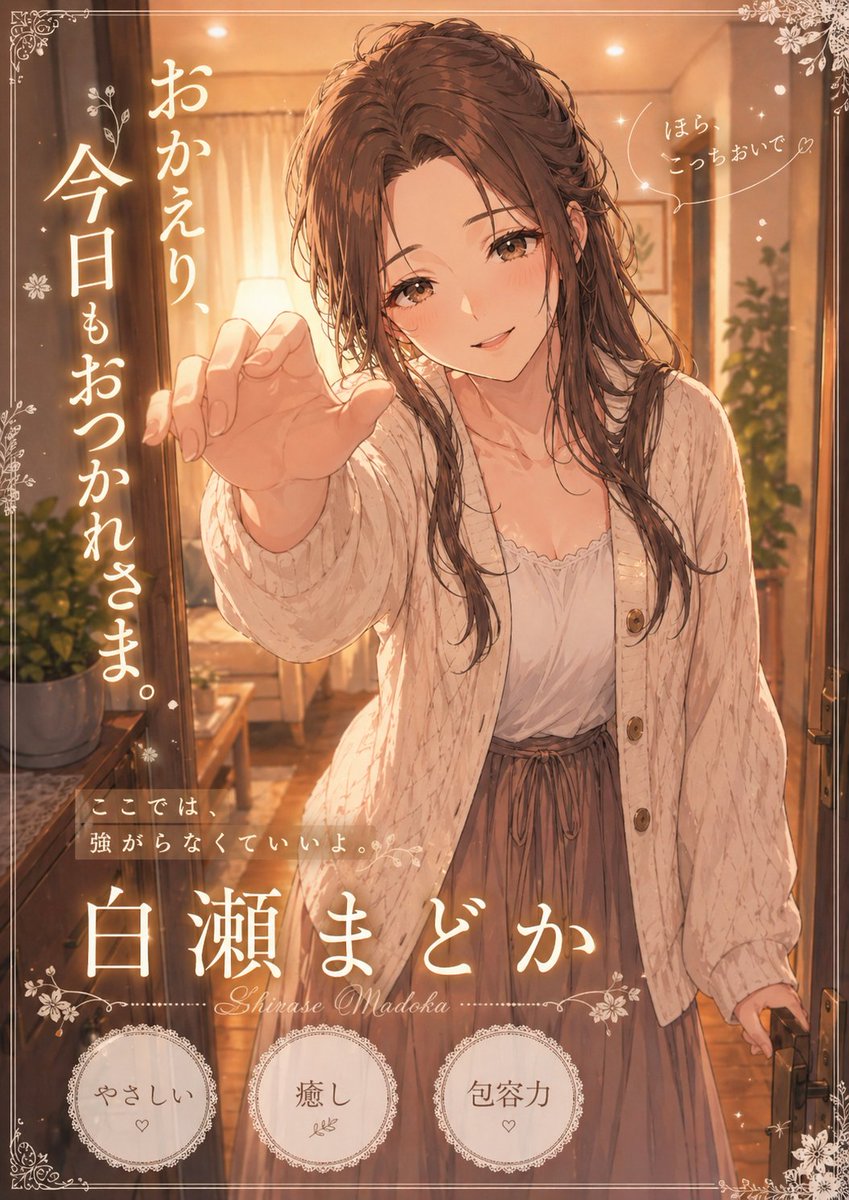 Warm Welcome Home Anime Poster Qwen Image 프롬프트 예시: This prompt generates a cozy vertical anime character poster of a gentle woman welcoming the viewer home, ideal for emotional...