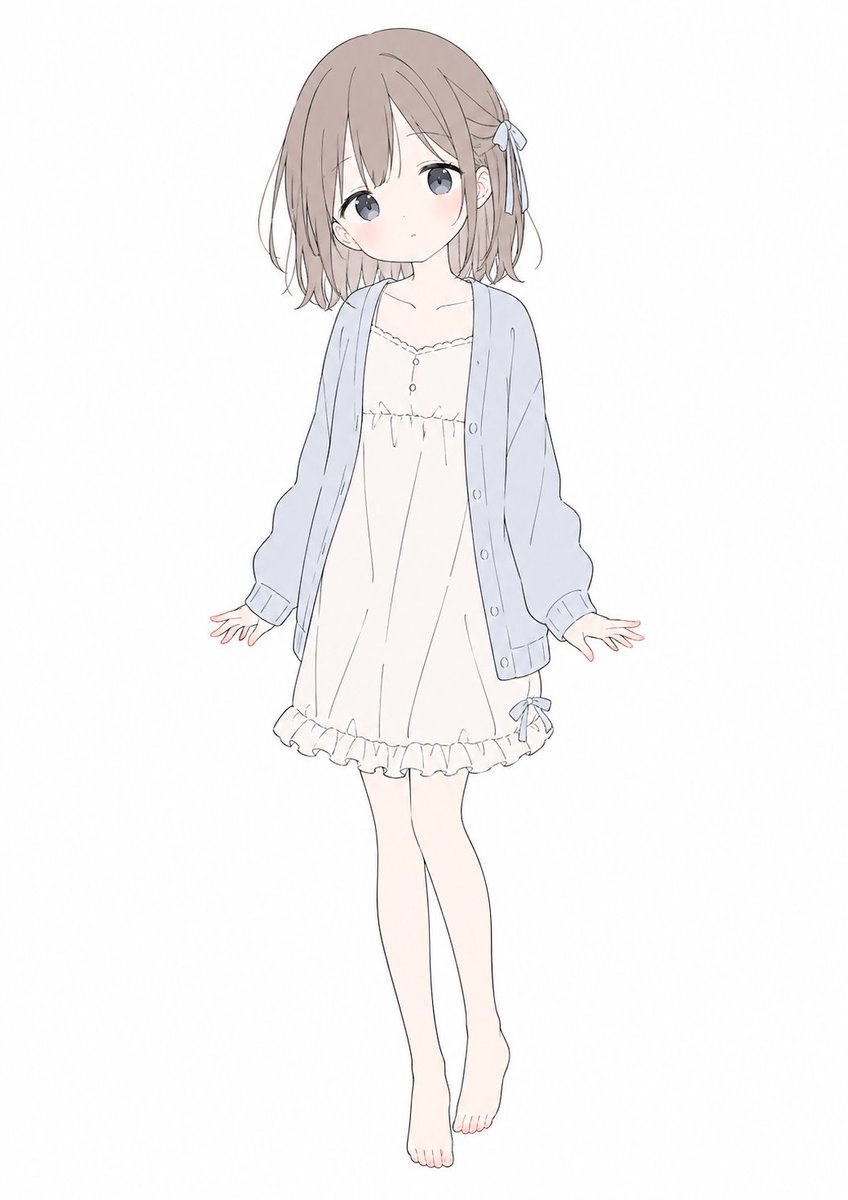 Soft Pastel Anime Girl Full Body GPT Image 2 prompt example: This generates a clean full-body anime character illustration in a minimalist pastel style, useful for testing...