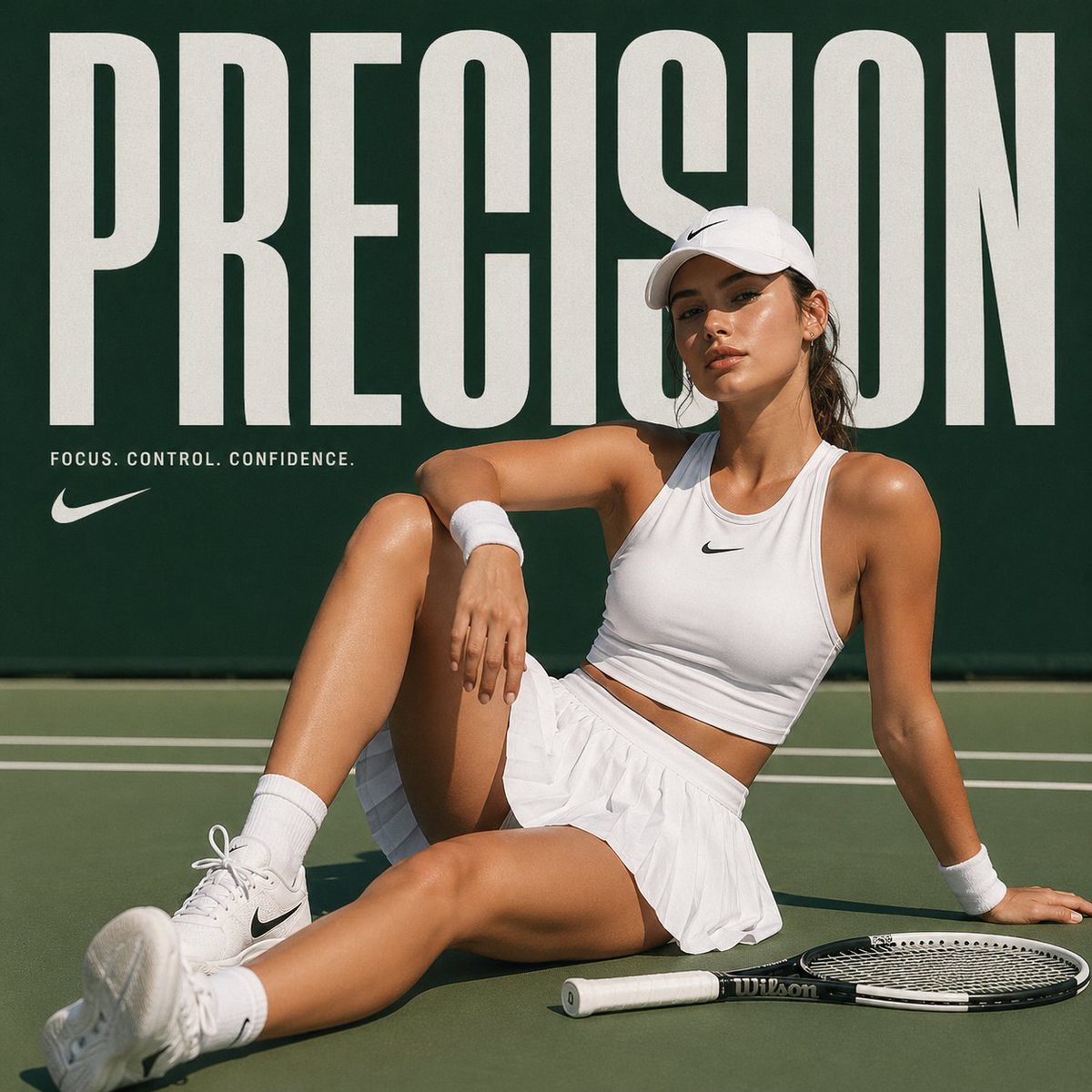 High-Fashion Sports Editorial Campaign GPT Image 2 prompt example: A premium athletic campaign prompt for a tennis-themed magazine cover featuring bold typography and luxury...