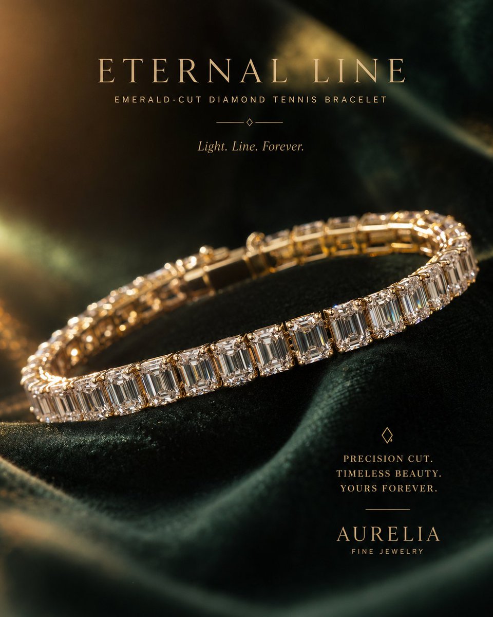 Luxury Jewelry Advertisement Qwen Image prompt example: A prompt for generating high-end jewelry advertisements with macro details, warm gold lighting, and romantic shadow play...
