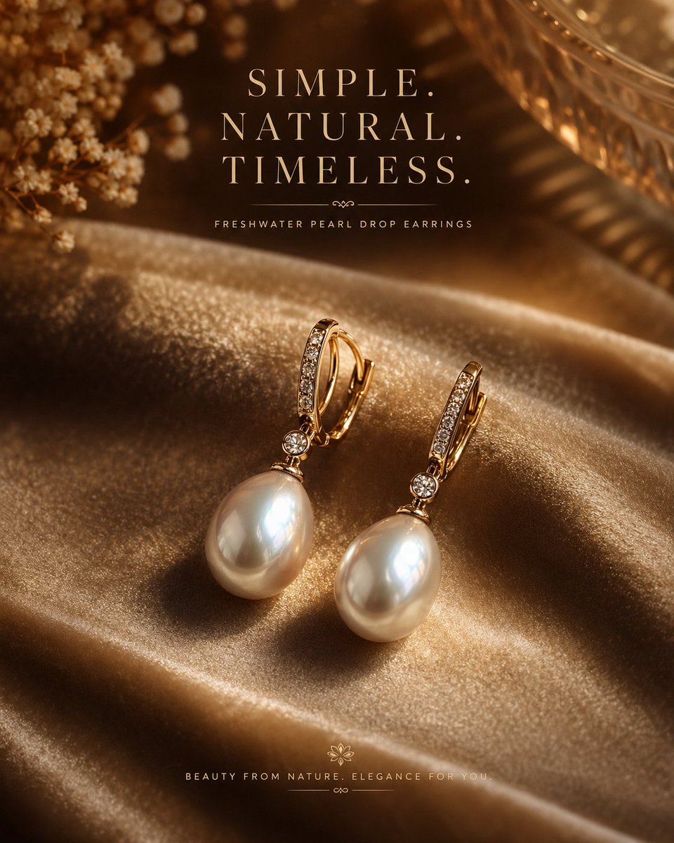 Luxury Jewelry Advertisement Qwen Image prompt example variation 3: A prompt for generating high-end jewelry advertisements with macro details, warm gold lighting, and romantic...