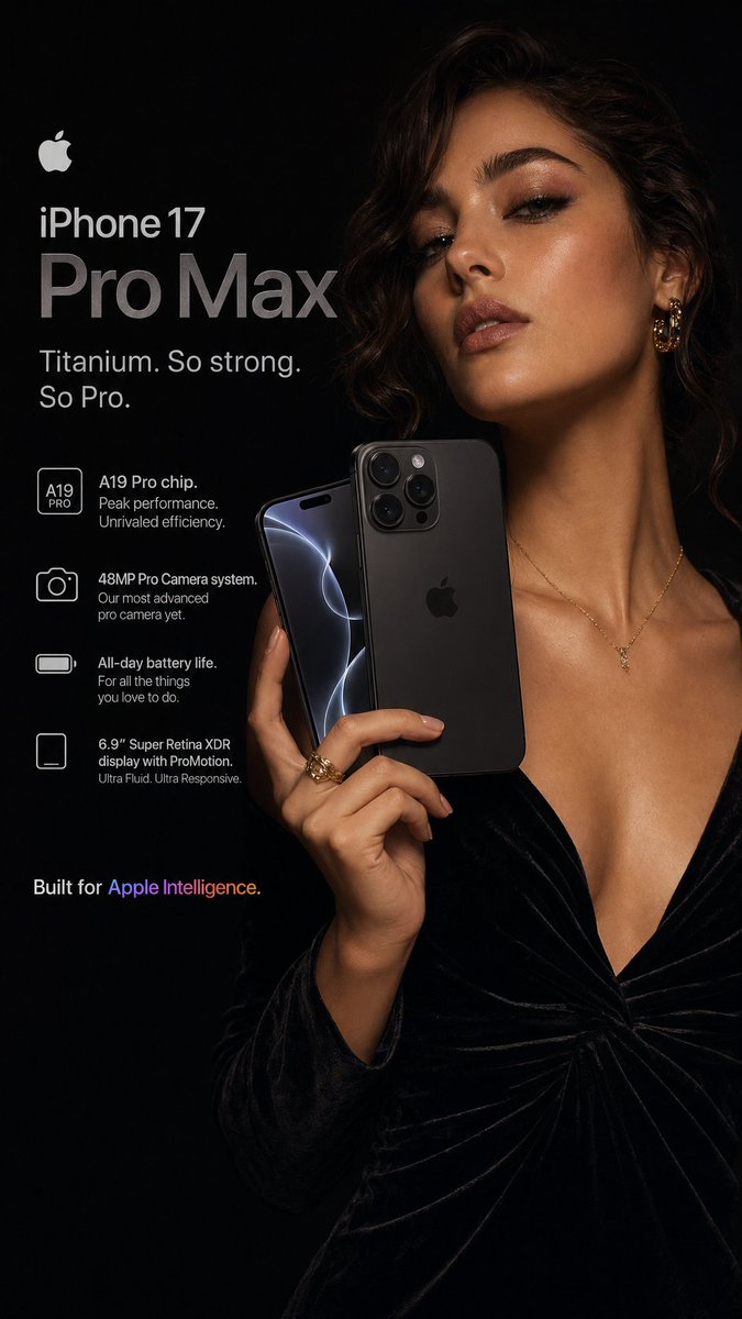 Hyperrealistic iPhone 17 Pro Max Ad GPT Image 2 prompt example: A complex, high-detail commercial prompt for a smartphone advertisement featuring urban textures, chaotic...