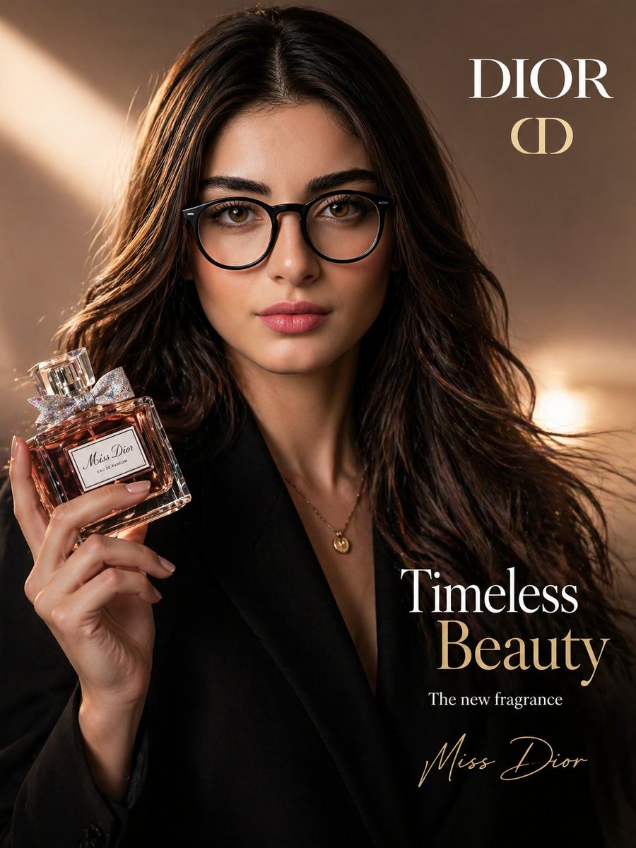 Luxury Beauty Brand Advertisement Qwen Image 프롬프트 예시: A beauty advertisement prompt focusing on maintaining a specific facial identity while applying high-end branding and...