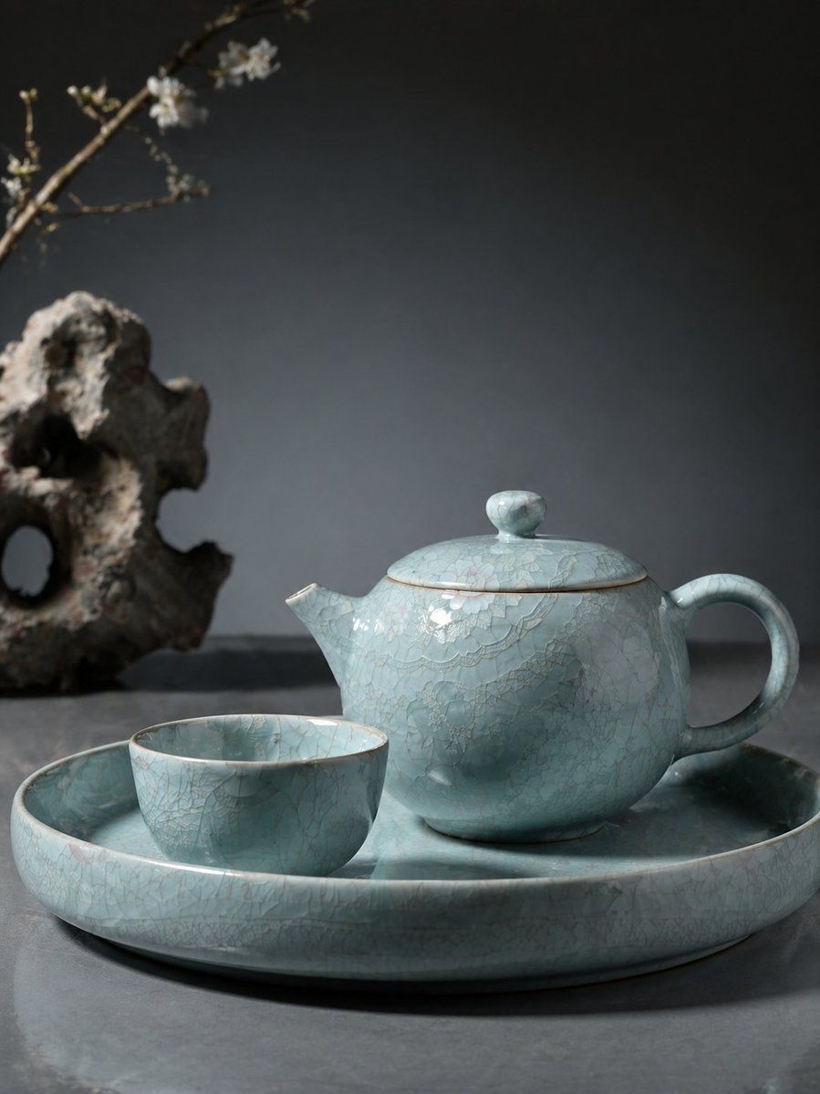 Chinese Traditional Luxury Product Design Qwen Image prompt example variation 2: Two prompts for high-end product design: a Tang Dynasty inspired silk shawl and a Song Dynasty...