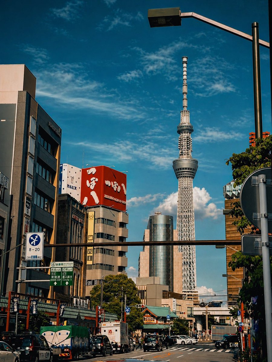 Cinematic Tokyo Street Color Grade GPT Image 2 prompt example: This prompt transforms a reference city photo with dramatic teal-and-orange color grading for realistic travel and...