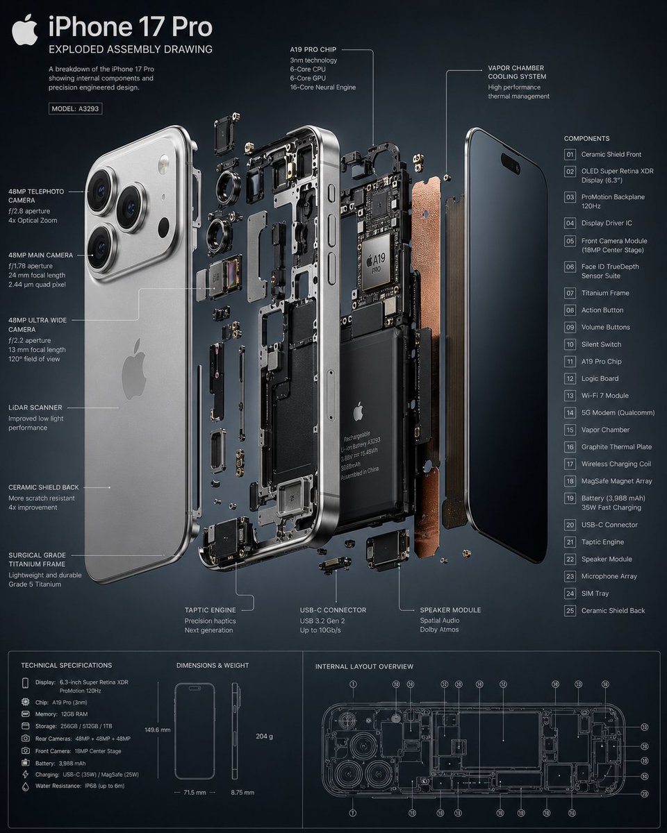 3D Exploded Assembly Drawing のQwen Imageプロンプト例: A prompt for generating detailed technical 3D exploded view drawings of any subject.
