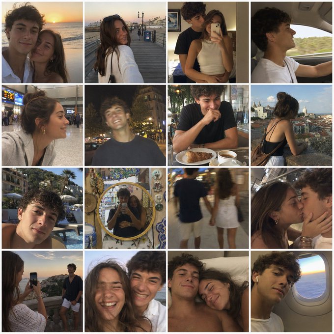 Nostalgic Vacation iPhone Snapshot Grid Qwen Image 프롬프트 예시: A prompt designed to mimic amateur iPhone photography, creating a 4x4 grid of nostalgic vacation snapshots with...