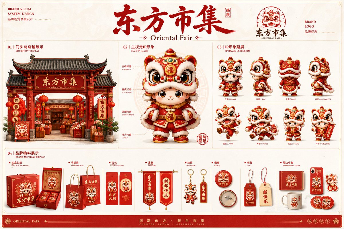 Dessert Brand Visual Identity Proposal Board GPT Image 2 prompt example variation 2: A comprehensive prompt for a branding proposal board, featuring character design, store...
