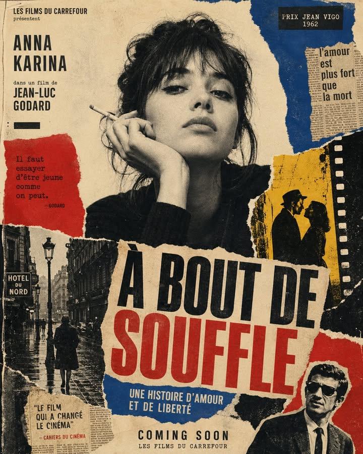 1960s Art-House Film Poster Qwen Image prompt example: A detailed prompt for creating a vintage-style 1960s European art-house film poster with collage elements, bold typography,...