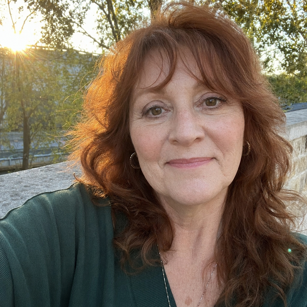 Golden Hour Organic Outdoor Selfie Qwen Image prompt example: This prompt generates a realistic, candid outdoor golden-hour selfie with natural phone-camera lighting and an...