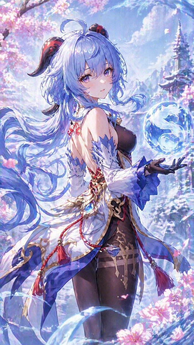 Icy Fantasy Anime Woman in Blossom Snow Qwen Image 프롬프트 예시: This prompt generates a polished vertical anime-style fantasy character illustration, ideal for character art,...
