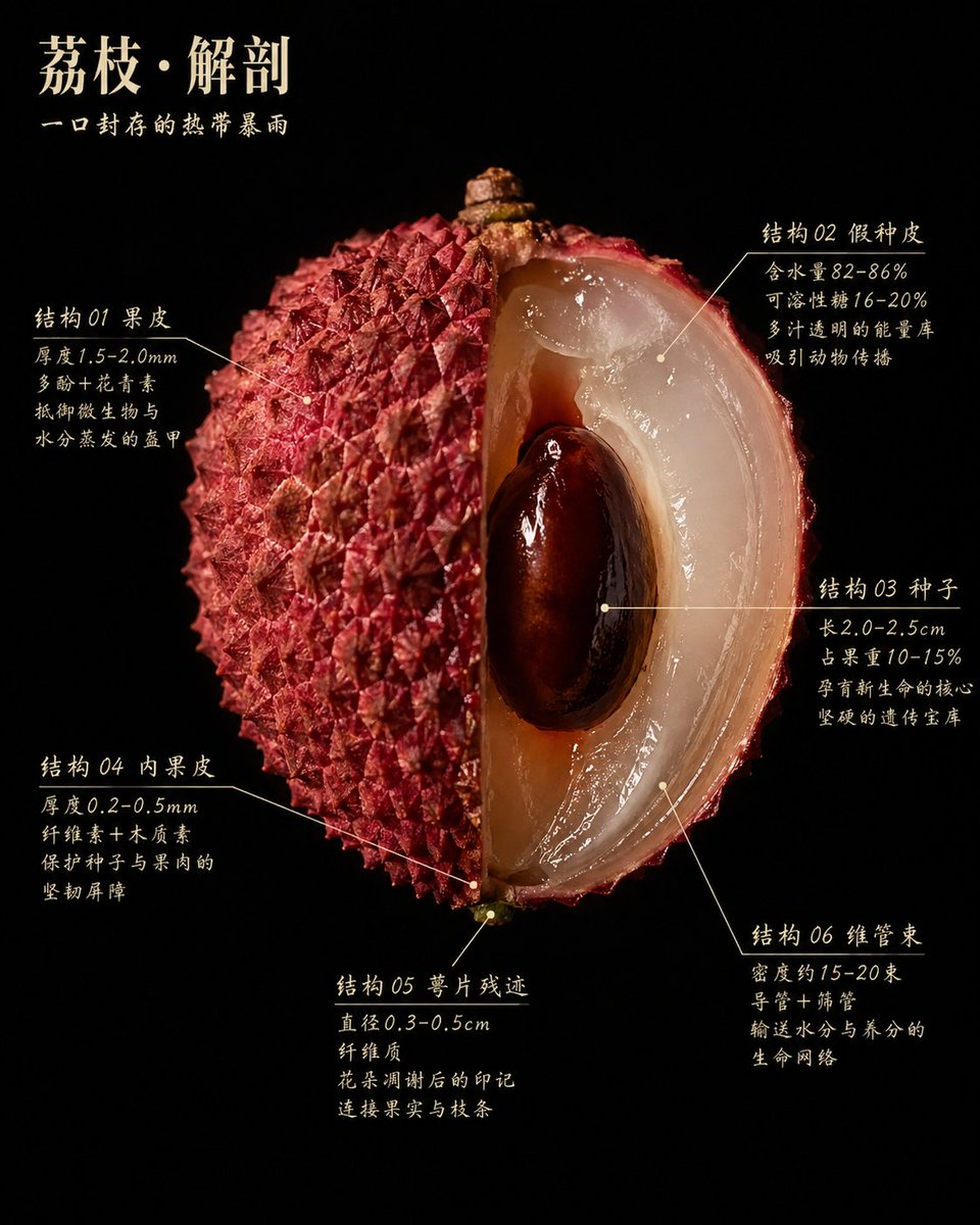Natural Master Specimen Anatomy Prompt のQwen Imageプロンプト例 バリエーション 2: A highly detailed prompt for creating scientific anatomy illustrations of food in the style of natural history...