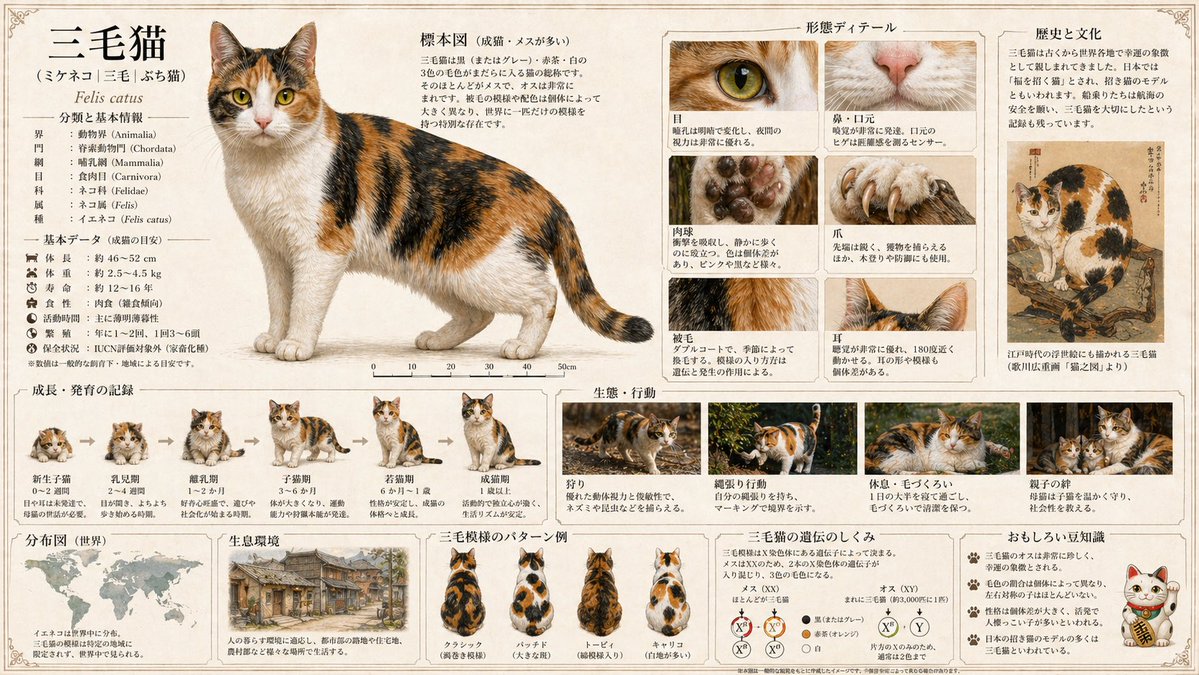 Detailed Animal Encyclopedia Generation GPT Image 2 prompt example variation 3: A sophisticated prompt for creating high-quality animal encyclopedia pages with anatomical...