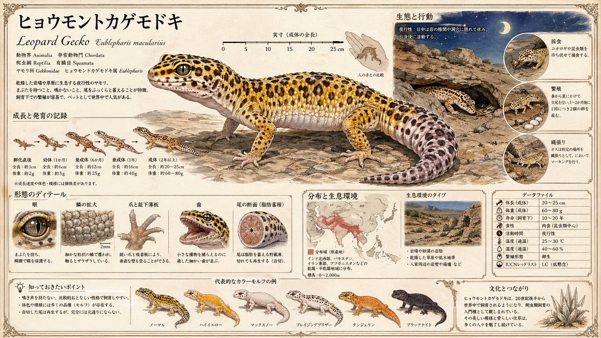 Detailed Animal Encyclopedia Generation GPT Image 2 prompt example variation 4: A sophisticated prompt for creating high-quality animal encyclopedia pages with anatomical...