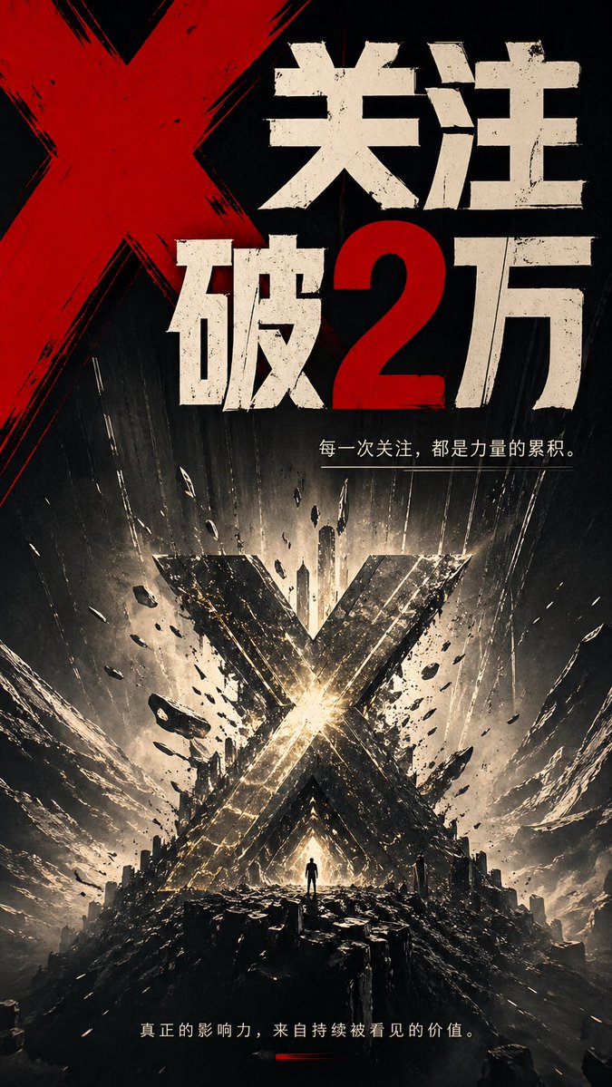 Epic Milestone X Poster Qwen Image 프롬프트 예시: This prompt generates a bold vertical announcement poster for a follower milestone, useful for social media celebration graphics with...