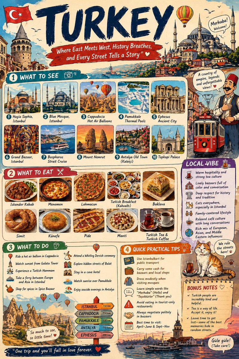 Infographic Travel Guide Poster GPT Image 2 prompt example: A detailed prompt for creating a premium travel poster that combines infographic elements with comic-style...
