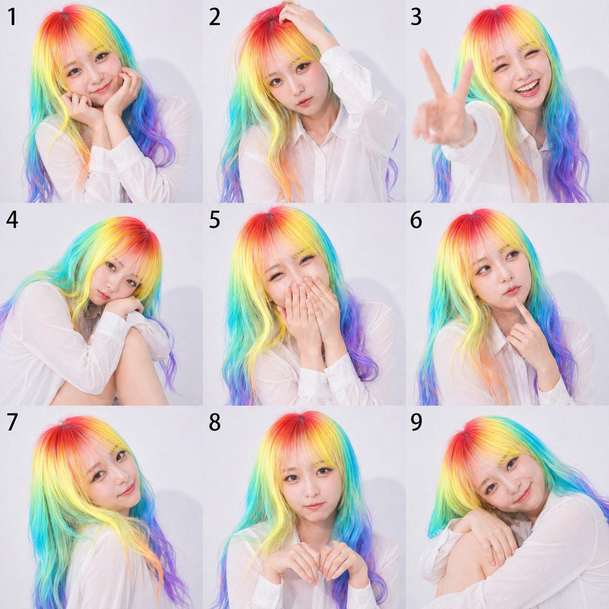 Awkward Blurry Nightclub Rainbow Hair Shot Qwen Image prompt example variation 4: Generates a deliberately bad candid nightclub photo with rainbow hair and heavy motion blur,...