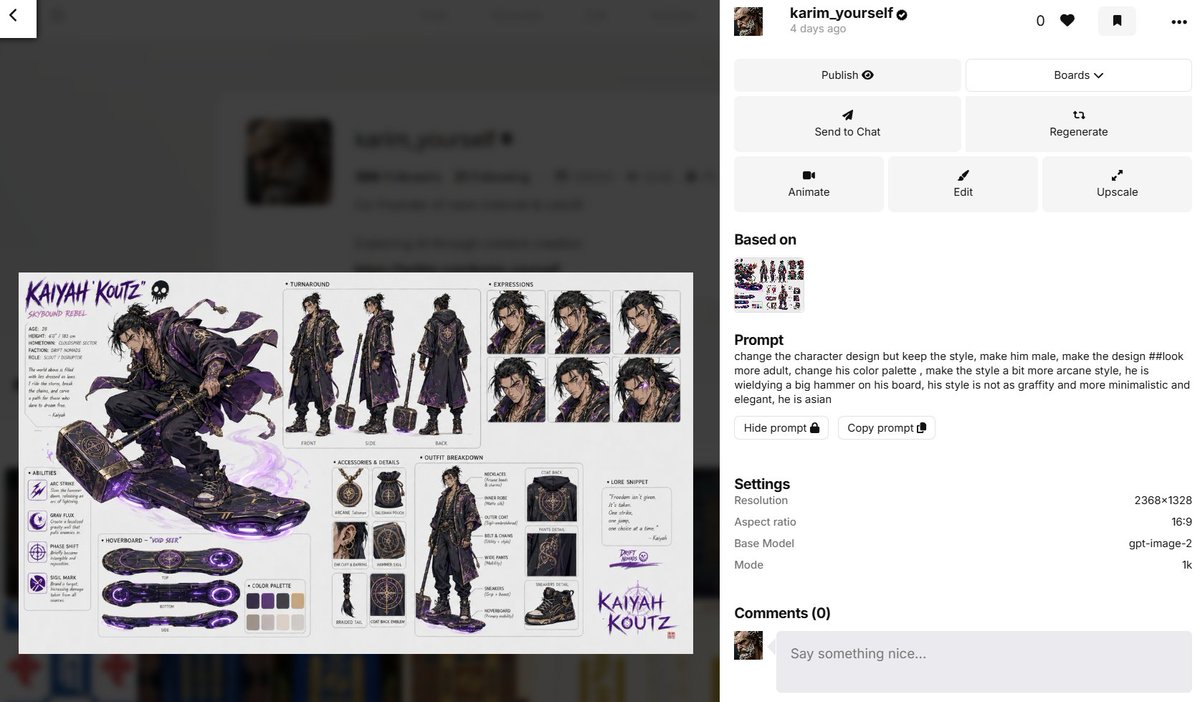 Character design refinement のQwen Imageプロンプト例 バリエーション 2: A transformation prompt for modifying an existing character sheet into an older, male version with an arcane and...