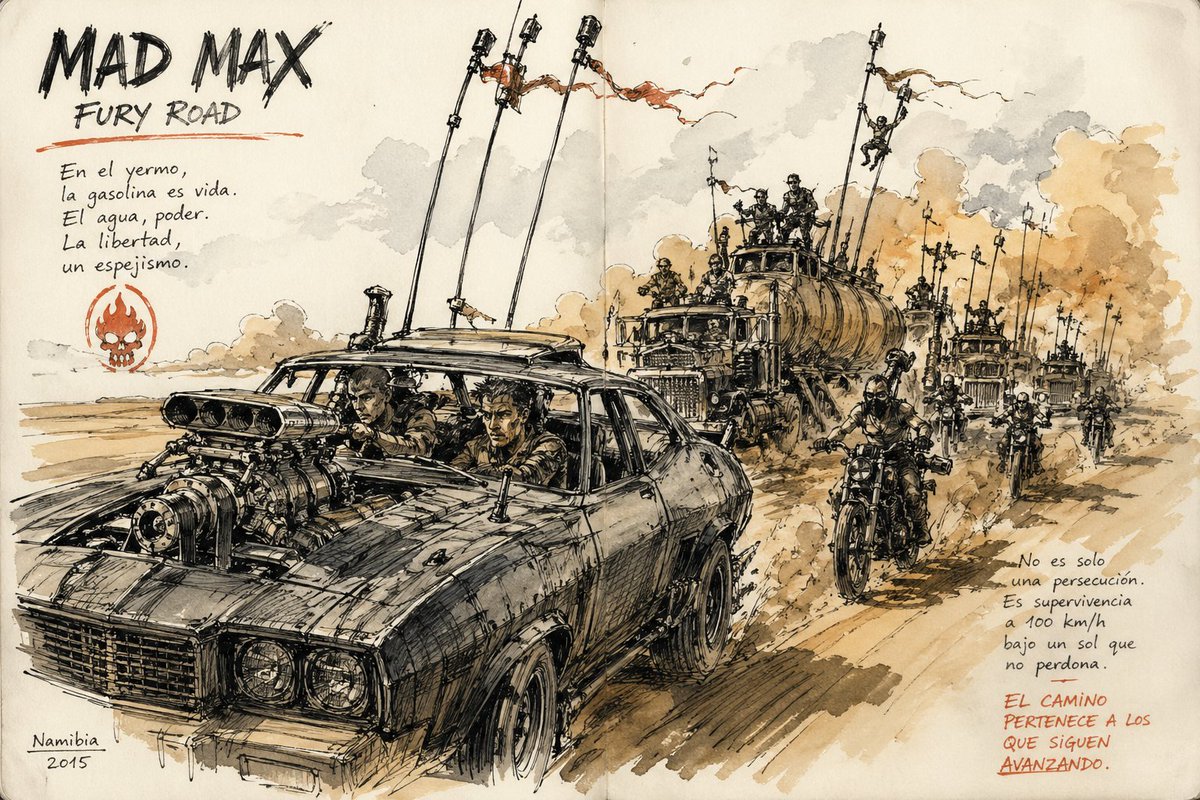 Urban Sketching Style Prompt 的 GPT Image 2 提示词示例图:A concise prompt for generating images in an urban sketching style focused on cinematic themes.
