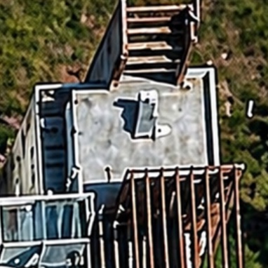 Enhance Rooftop EO Image 的 GPT Image 2 提示词示例图：This prompt upgrades a blurry rooftop satellite crop into a sharper, more interpretable Earth-observation image for visual analysis...