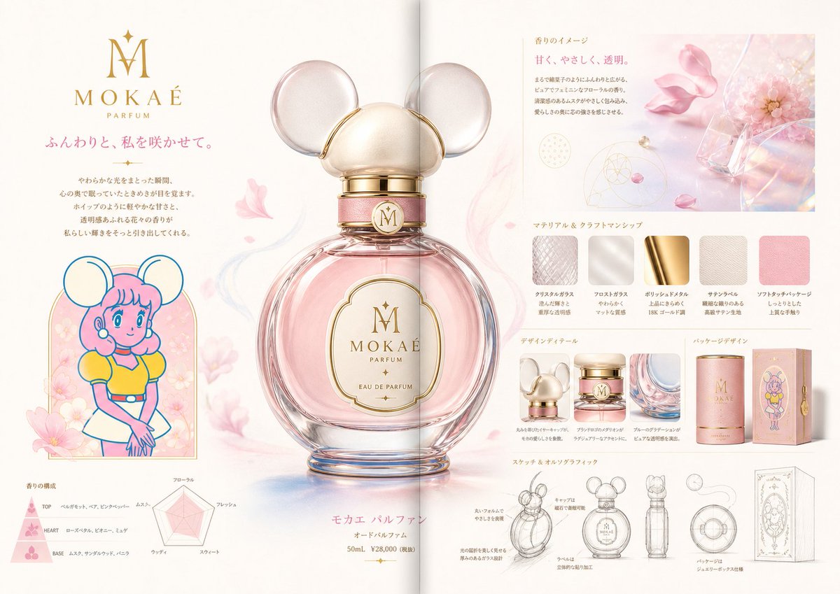 Luxury Perfume Presentation Board GPT Image 2 prompt example: A professional presentation board prompt for high-end perfume brands, reconstructing a reference image into a...