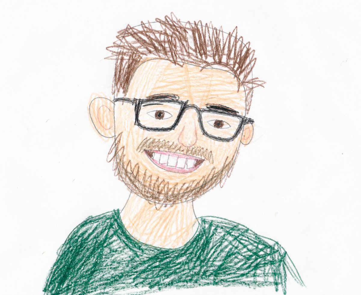 Childlike Colored Pencil Drawing 的 Qwen Image 提示词示例图：A highly descriptive prompt designed to mimic the imperfect, charming style of a kindergarten child's colored pencil drawing.