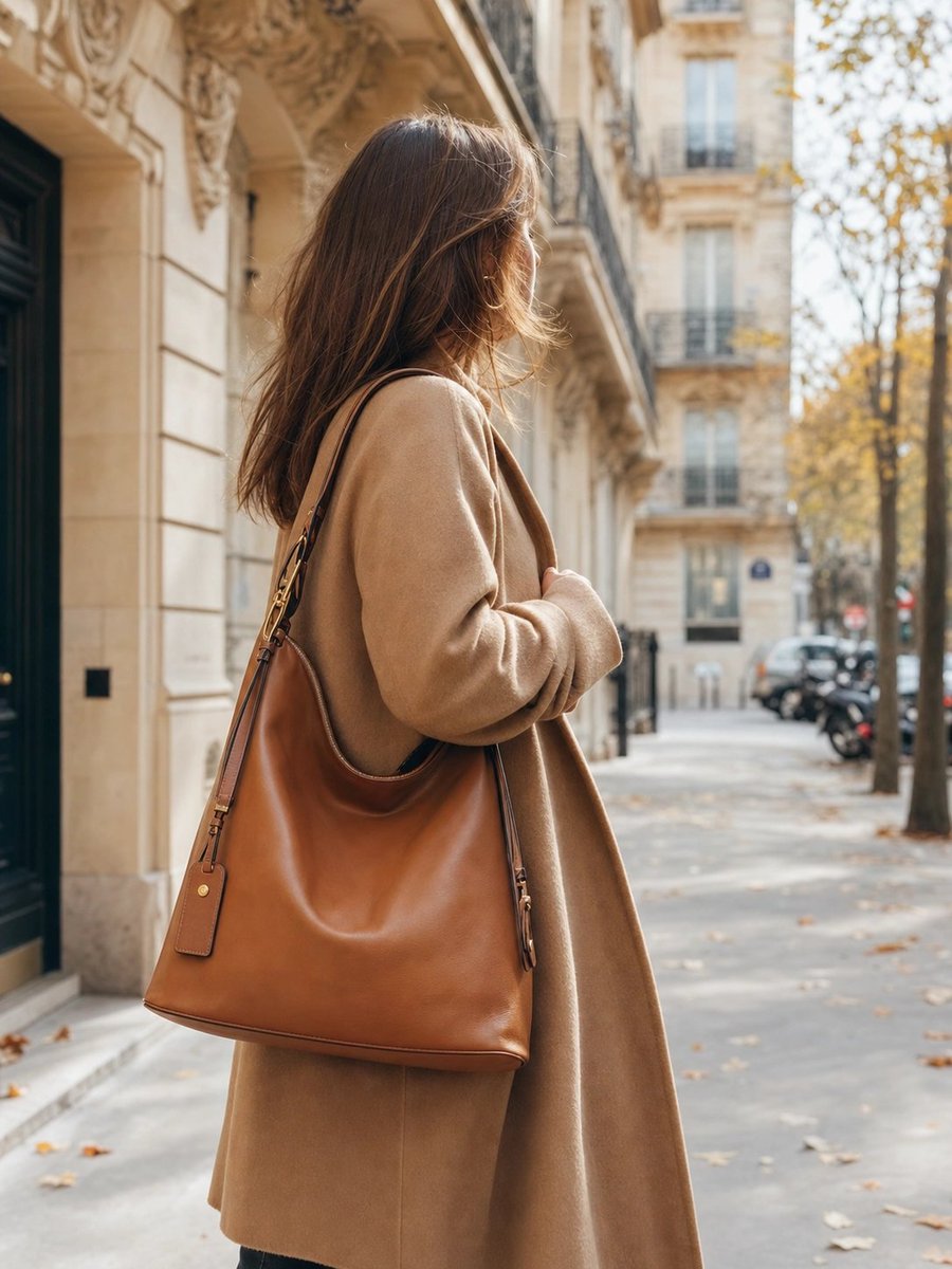 Paris Autumn Street Style Photo GPT Image 2 prompt example variation 2: This generates a polished luxury editorial-style fashion photo of a woman walking through a Paris street...