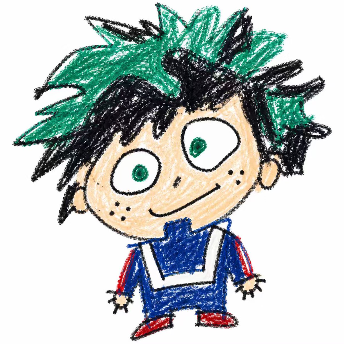 5-Year-Old Crayon Drawing Style Qwen Image 프롬프트 예시: Transforms images into messy, childlike crayon drawings with distorted proportions.