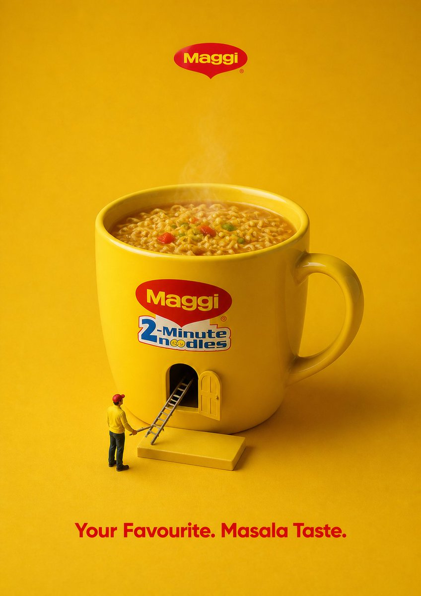 3D Brand Advertisement Mockup Qwen Image 프롬프트 예시 변형 2: A professional prompt for creating minimal 3D advertisements featuring surreal objects, miniature figures, and clean...