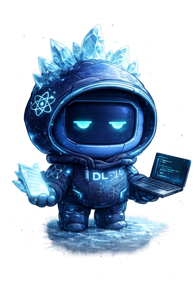 Ice Codex Robot Avatar Qwen Image prompt example: Generates a cute futuristic icy robot developer avatar for profile pictures, mascot art, or coding-themed branding.