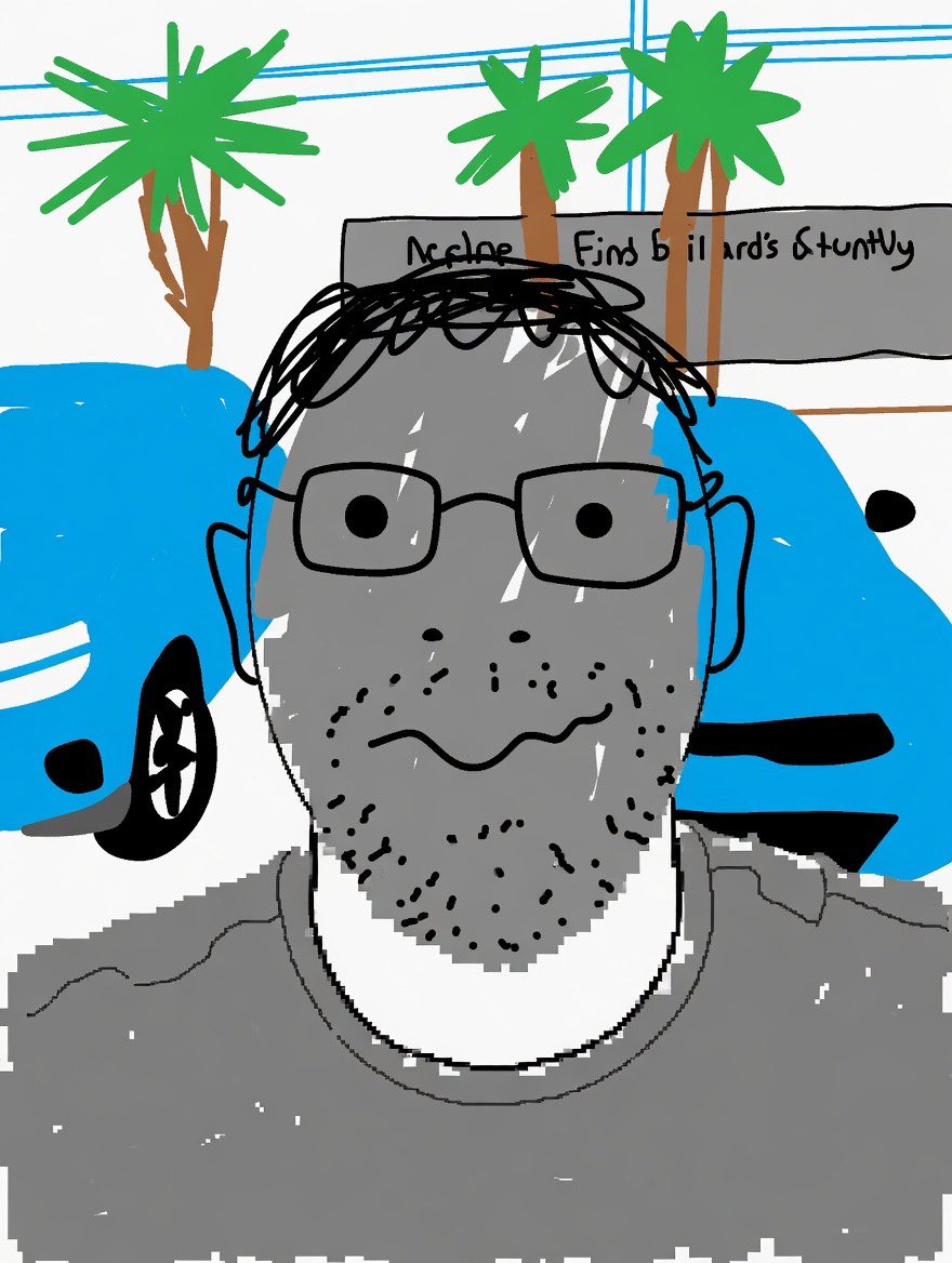 MS Paint Scribble Redraw のQwen Imageプロンプト例: A fun prompt that intentionally degrades a reference image into a low-quality, MS Paint-style scribble for a humorous or nostalgic...