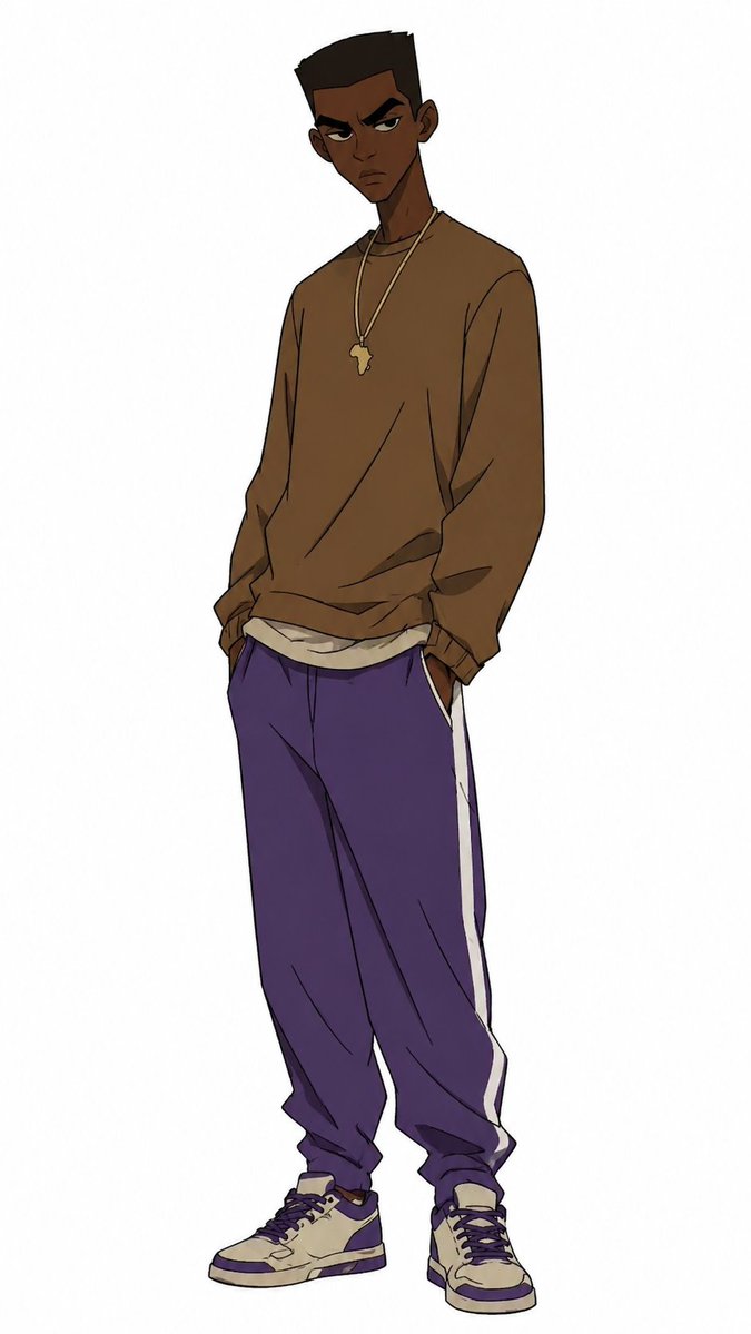 Anime Streetwear Character Qwen Image 프롬프트 예시: Generates a clean full-body anime streetwear character illustration suitable for fashion concepts, avatars, or character design.
