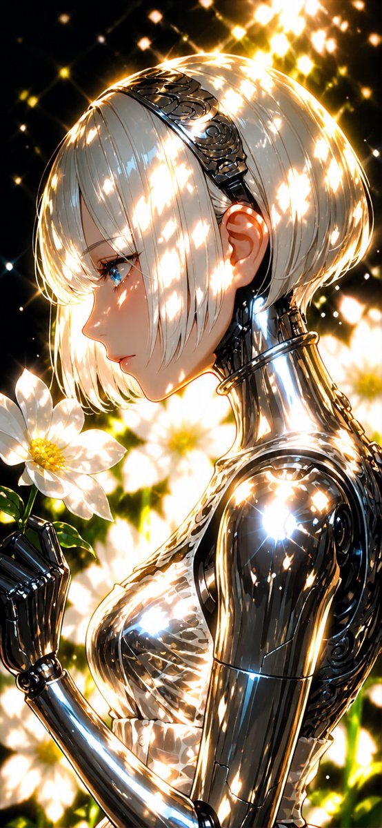 Digital Painting Sunlight Enhancement 的 Qwen Image 提示词示例图 变化图 4：A transformation prompt designed to convert an illustration into a high-definition digital painting style. It...