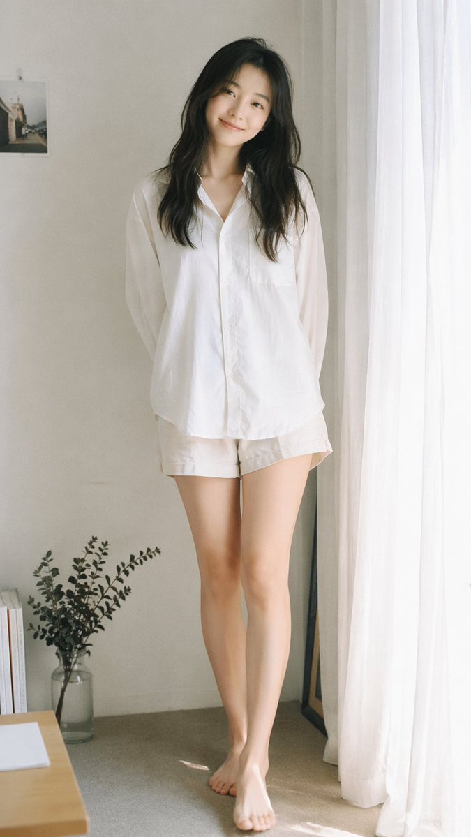 窗边日系胶片女孩 Qwen Image 프롬프트 예시 변형 2: 窗边日系胶片女孩,AI assistant模型图片提示词案例。关键词:soft, light, natural。快速复制Nano Banana Pro prompt。