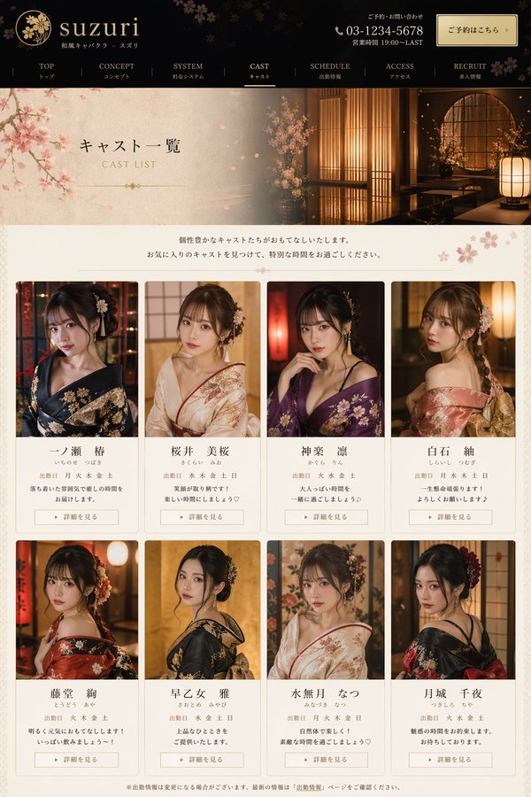 和风歌舞伎酒吧歌手列表页 のQwen Imageプロンプト例 バリエーション 2: 和风歌舞伎酒吧歌手列表页,AI assistant模型图片提示词案例。关键词:please, japanese, kabuki。快速复制Nano Banana Pro prompt。