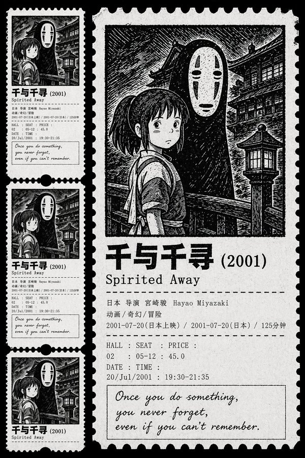 复古电影票根海报 GPT Image 2 prompt example variation 2: 复古电影票根海报,AI assistant模型图片提示词案例。关键词:hall, seat, price。快速复制Nano Banana Pro prompt。